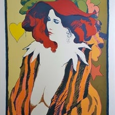 Prof. FRANK GALLO (1933-2019) Le Chapeau Rouge HAND SIGNED LITHOGRAPH US artist