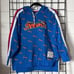 Le Tigre Emma Olivia All-Over Logo Print Hoodie Womens L Blue Tiger