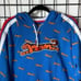 Le Tigre Emma Olivia All-Over Logo Print Hoodie Womens L Blue Tiger