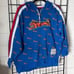 Le Tigre Emma Olivia All-Over Logo Print Hoodie Womens L Blue Tiger