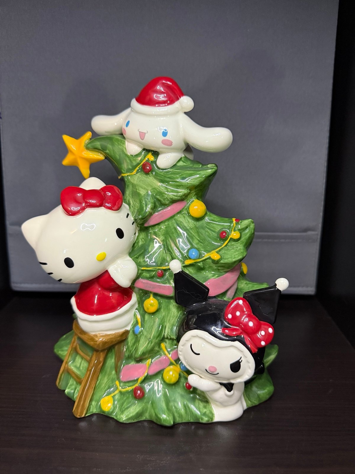 Hello kitty Ceramic Christmas Tree Figure Cinnamoroll & Kuromi