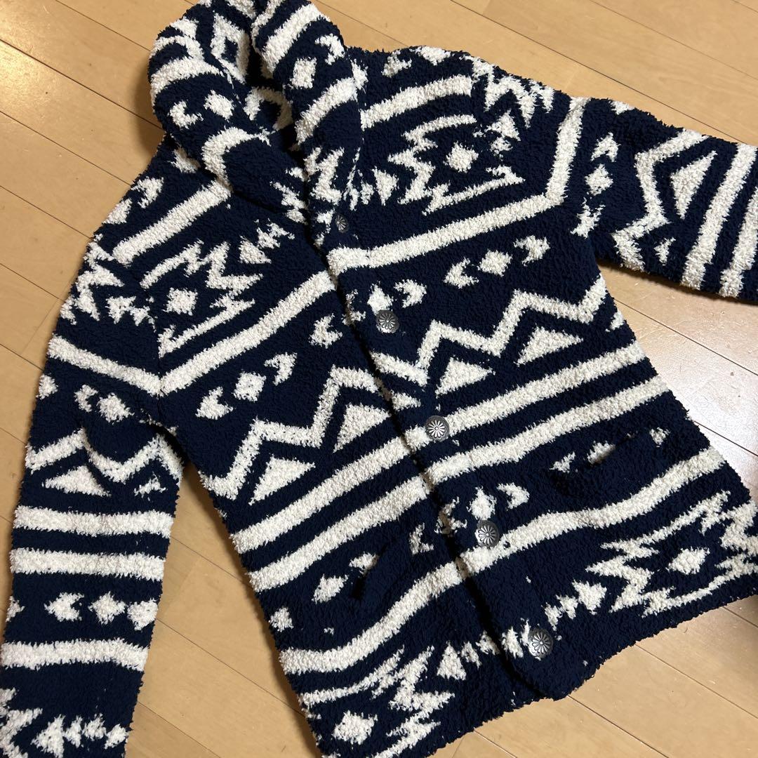 ANTI BALLISTIC Fleece Cardigan M Navy/White