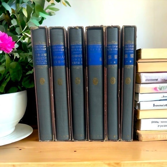 Rare Lot of 6x Antique Book Collection Complete Works of Dostoevsky in Japanese