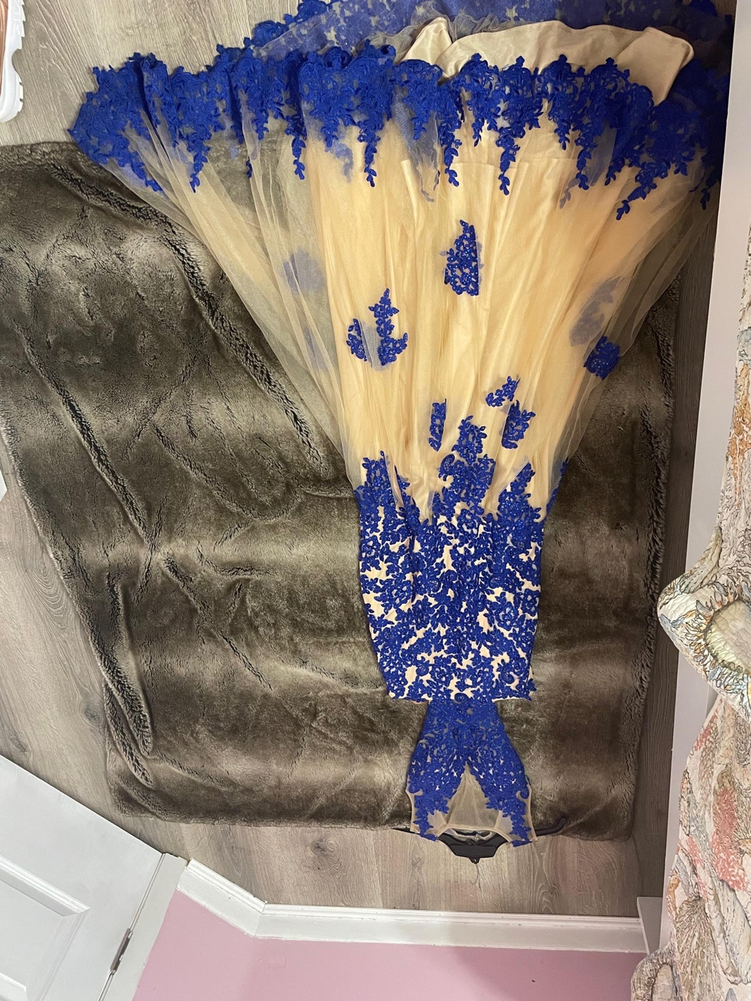 Royal blue butterfly Dillards dress
