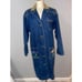 LEE Womens Vintage Novelty Denim Coat size M made in USA Unique Art to Wear