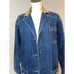 LEE Womens Vintage Novelty Denim Coat size M made in USA Unique Art to Wear