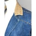LEE Womens Vintage Novelty Denim Coat size M made in USA Unique Art to Wear