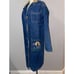 LEE Womens Vintage Novelty Denim Coat size M made in USA Unique Art to Wear