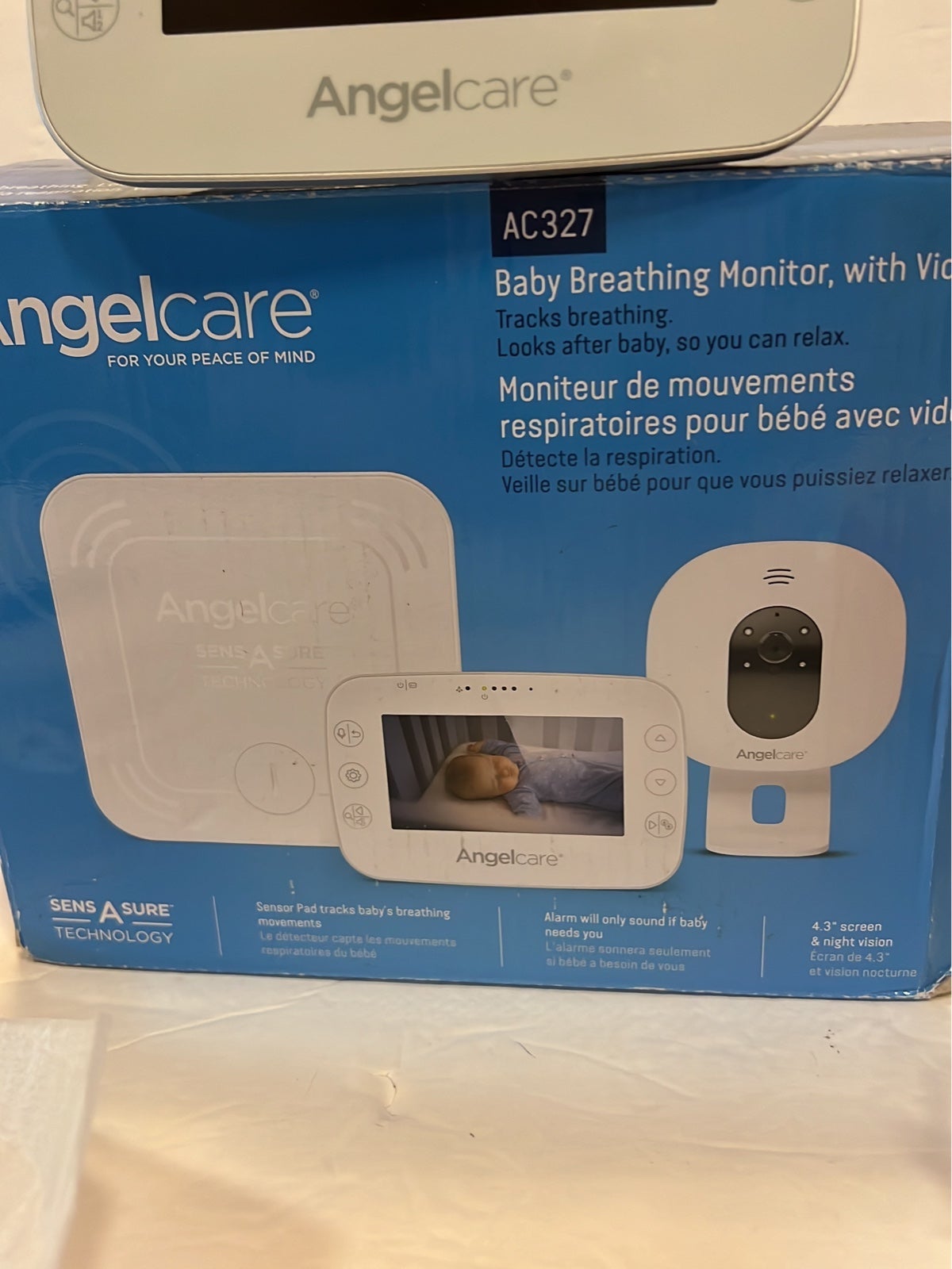 Babyphone vidéo avec détecteur de mouvements AC327 de Angelcare