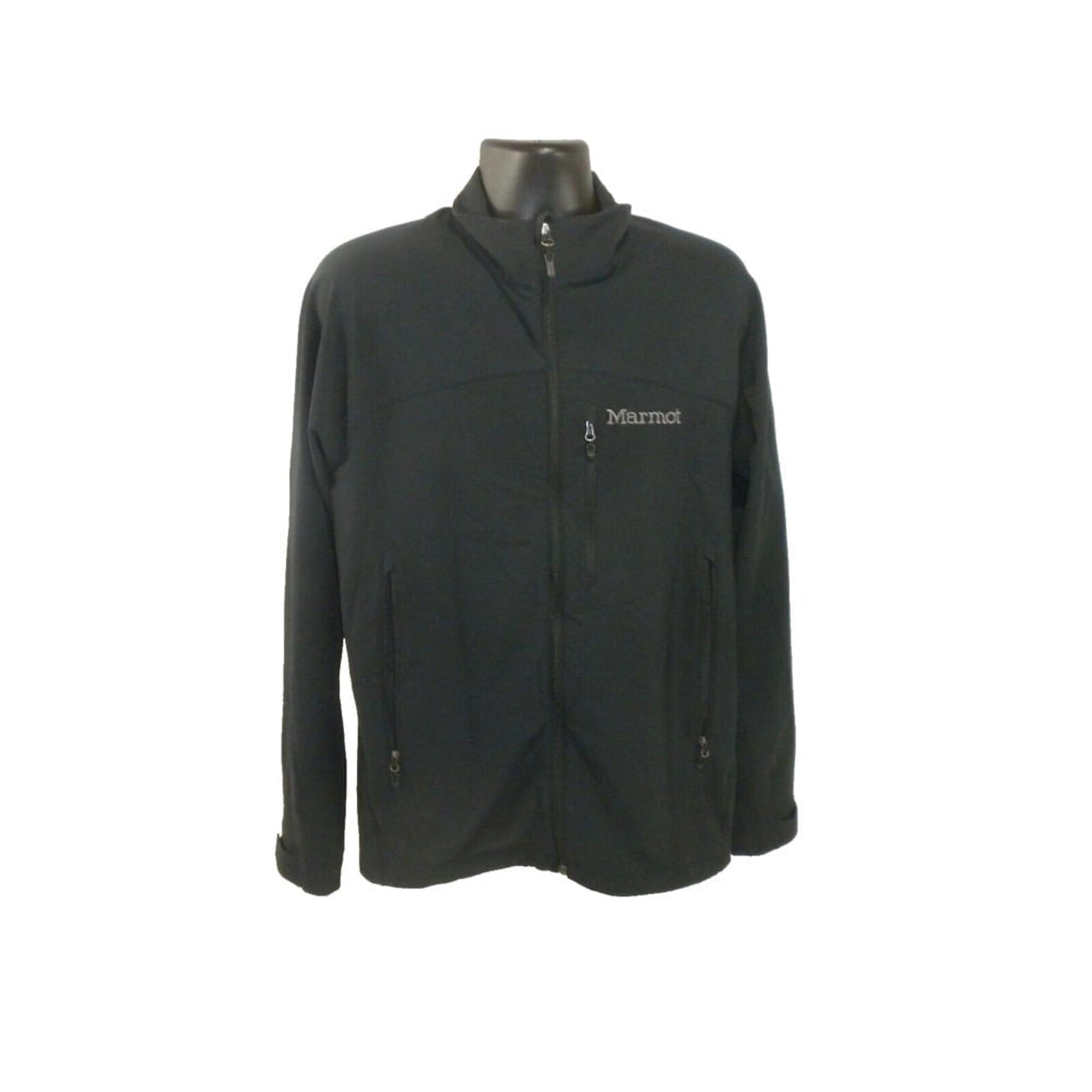 Marmot Jacket Mens L Black Rocklin Full Zip Fleece M3 Zip Pockets Long Sleeve