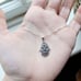New Handmade 925 Sterling Silver Ornate Hamsa Star of David Necklace