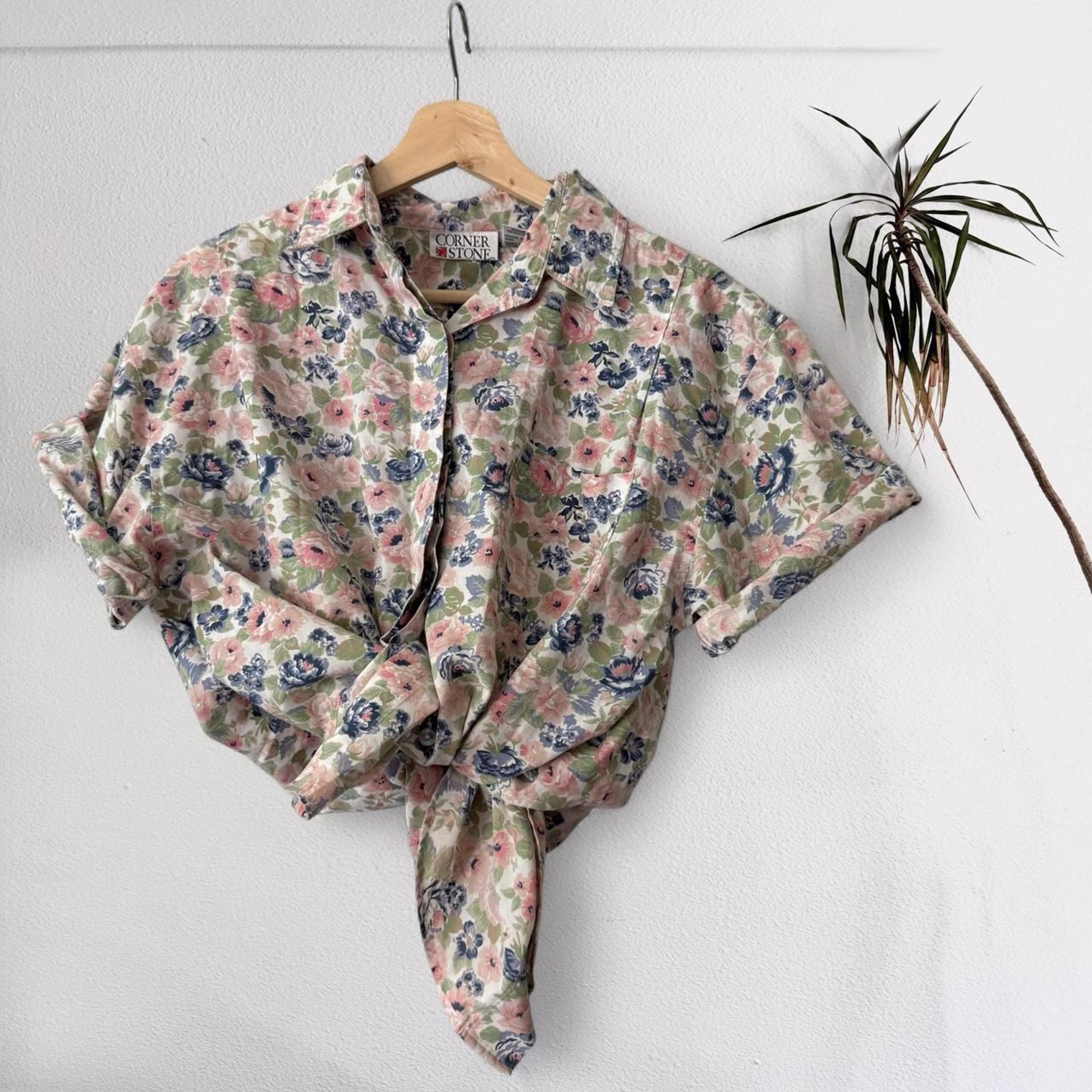 Vintage floral button up shirt