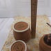 Country Living Barbwire Bath Set Rinse Cup Cotton/QTip Container Soap Pump Brown