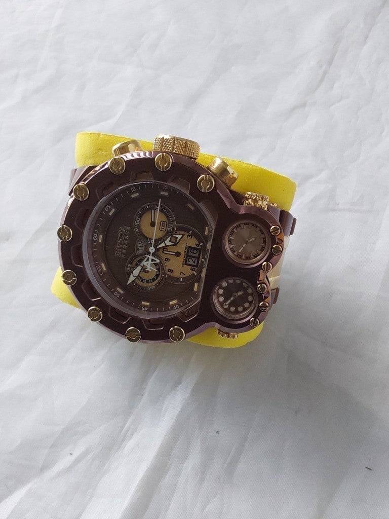 INVICTA RESERVE MEN’S WATCH 52 MM BROWN GOLD CODE 37551