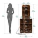 6 Tier Corner Storage Cabinet with USB Ports & Power Outlets 9 Cubes Living Room