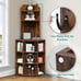 6 Tier Corner Storage Cabinet with USB Ports & Power Outlets 9 Cubes Living Room