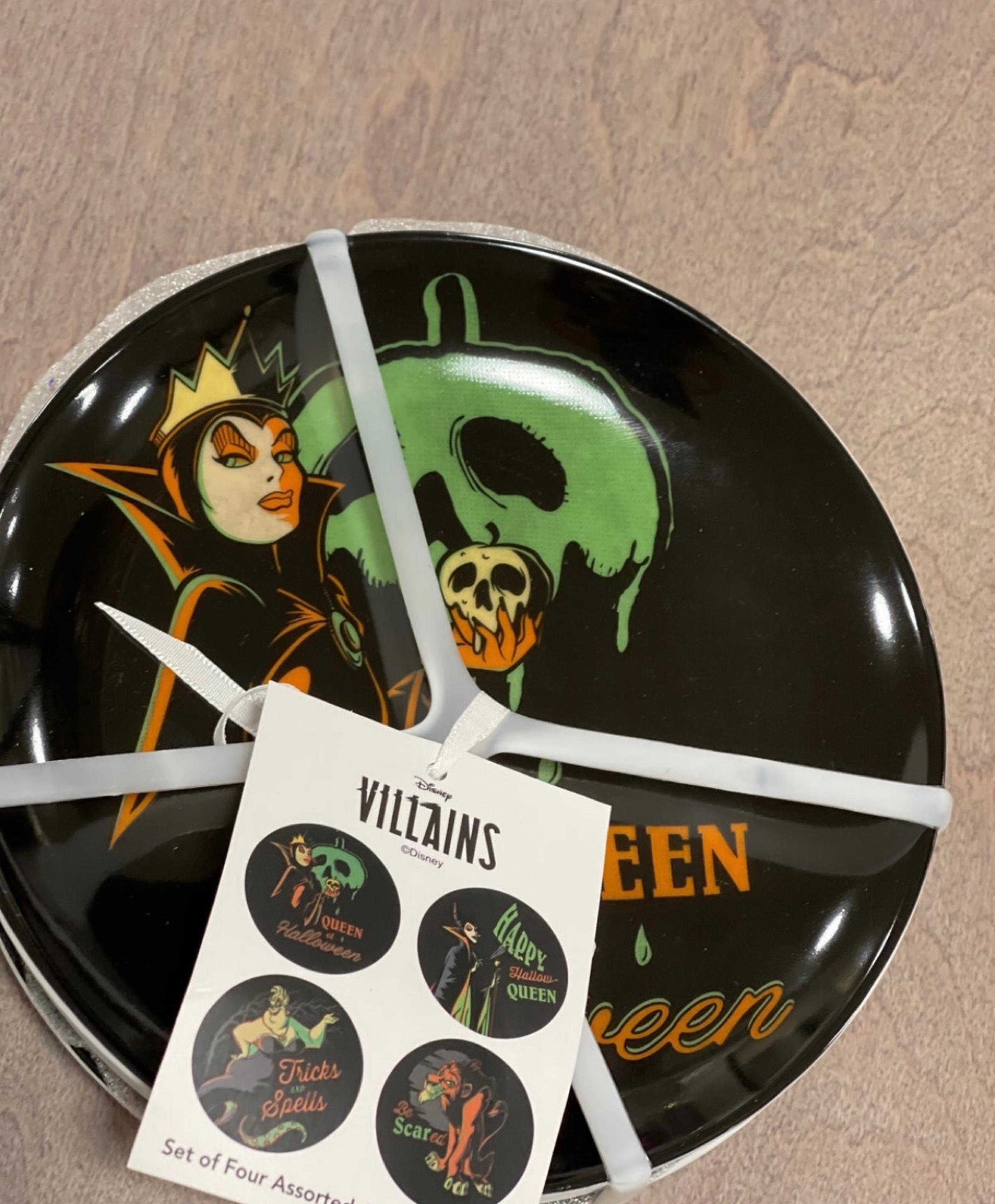 Disney Halloween Villains appetizer plates