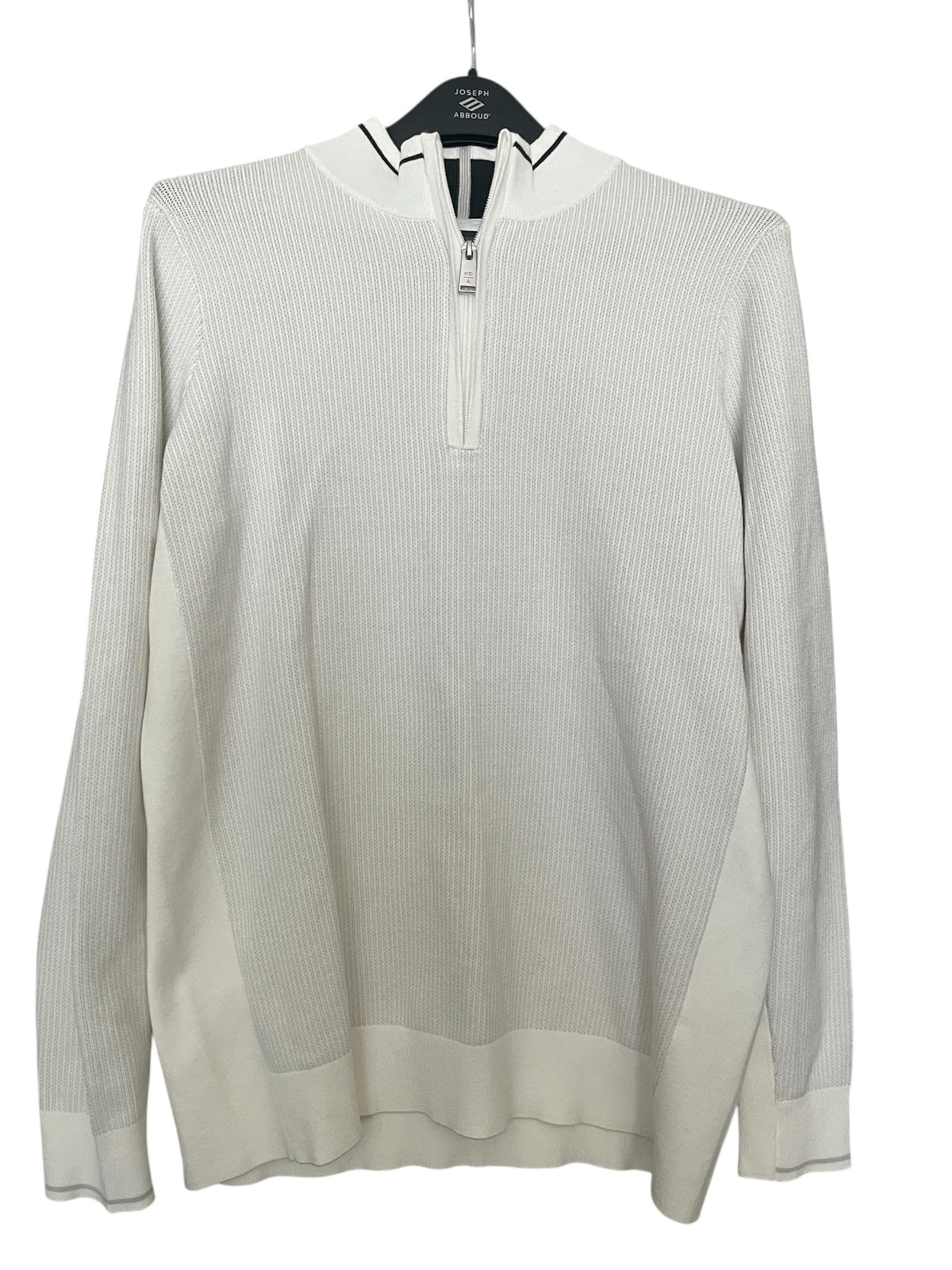 Men’s Textured Ribbed Half-Zip Sweater Medium