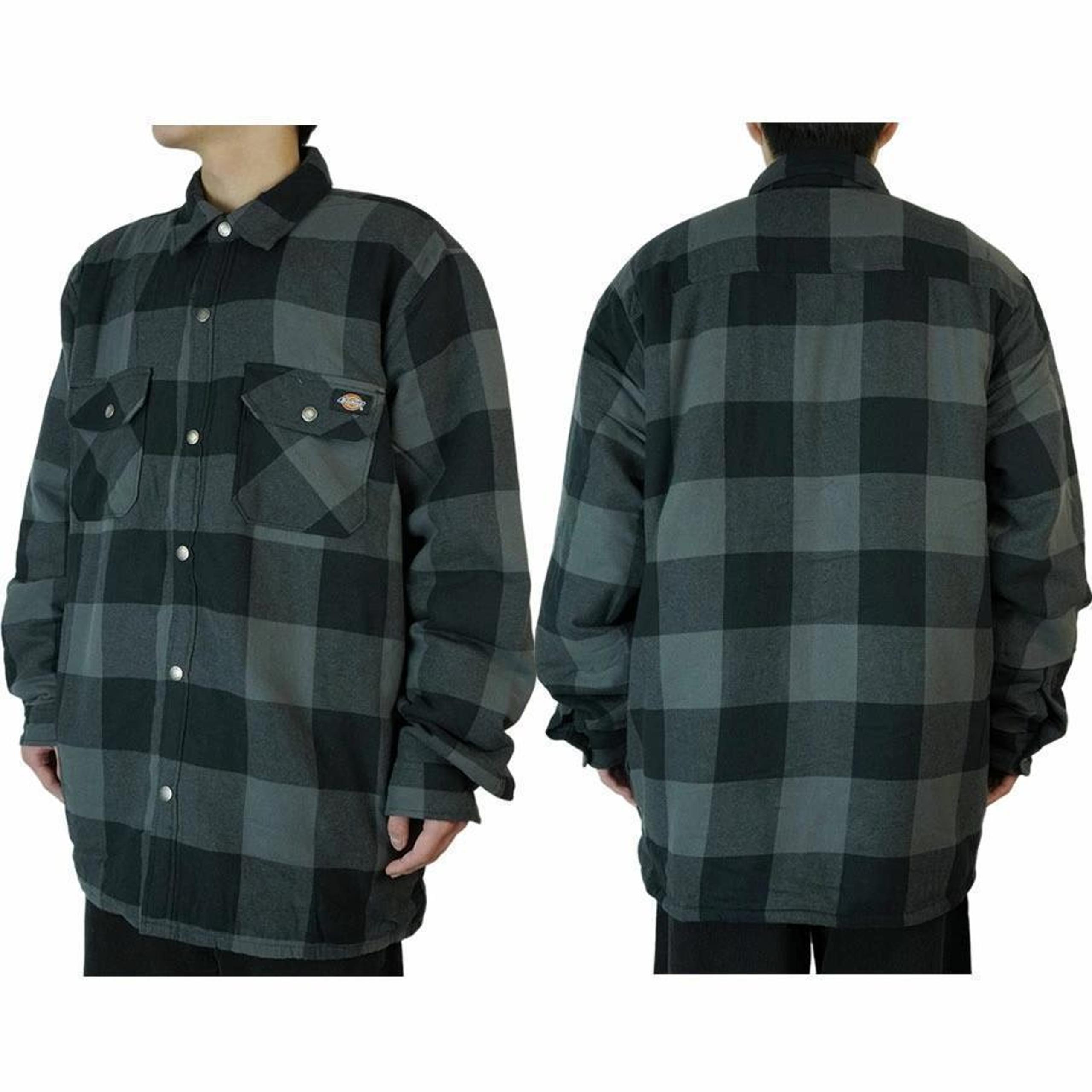 New L Dickies Black Boa Thick Shirt Jacket Dickies Buffalo Check