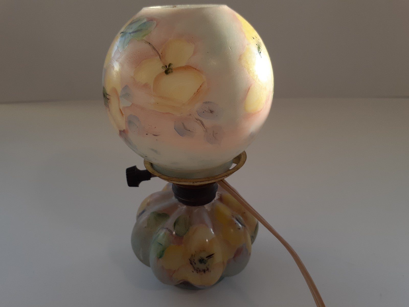 Rare and Classic Floral Porcelain Lamp