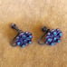 Vintage Turquoise sterling silver southwestern flower boho screwback earring