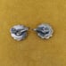 Vintage Turquoise sterling silver southwestern flower boho screwback earring