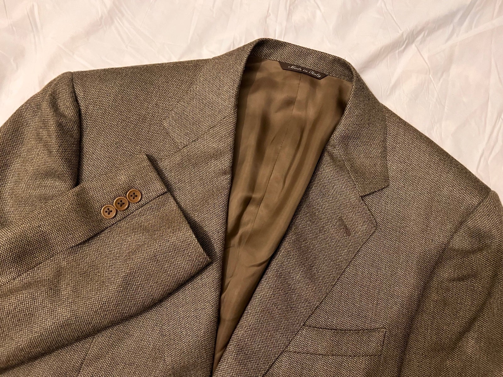 Vintage Mid 90s Early 2000s Canali Saks Fifth Ave Men’s 52R Brown Sports Blazer