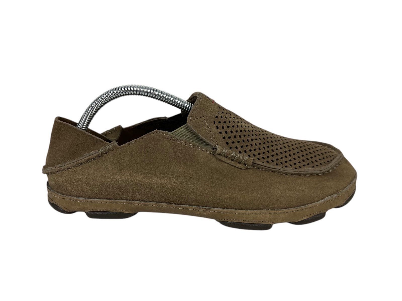 Olukai Shoes Mens Size 9 Green Brown Moloa Kohana Slip On Perforated Leather