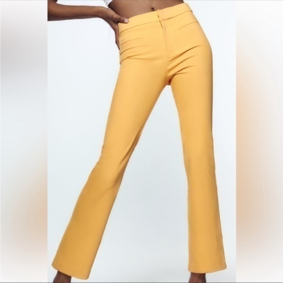 ZARA mini flare tangerine chino pants 3067 542