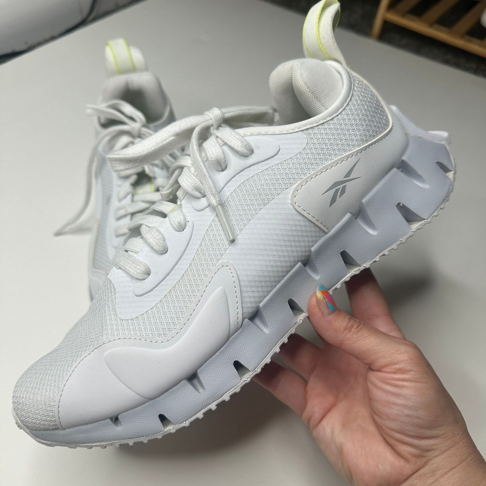 Reebok Zip Dynamics CL White Sneakers