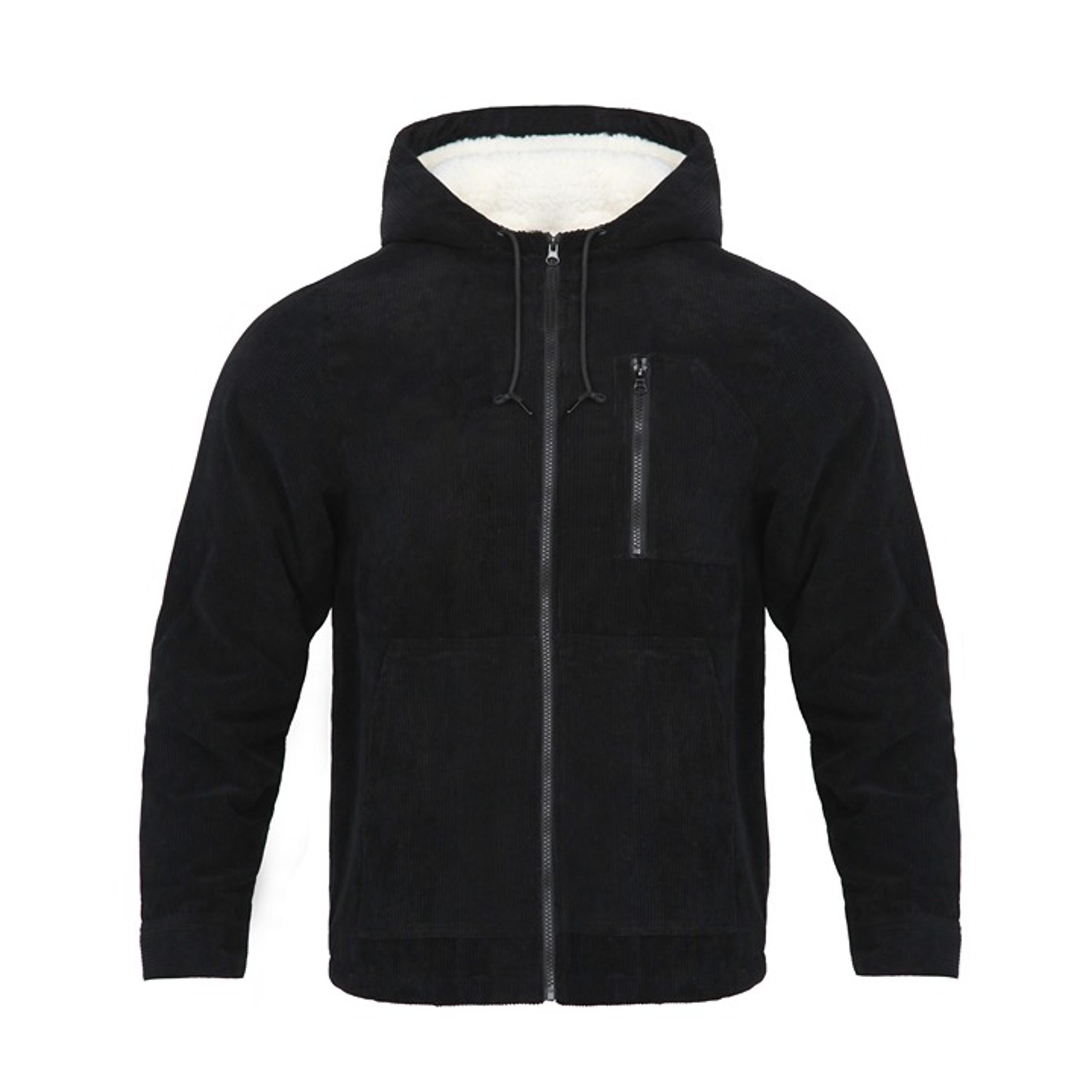 Men Winter Coat Hooded Sherpa Fleece Jacket Size M