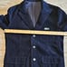 Vintage Lacoste Corduroy 3 Button Blazer - Navy Blue - Alligator - Size 40R