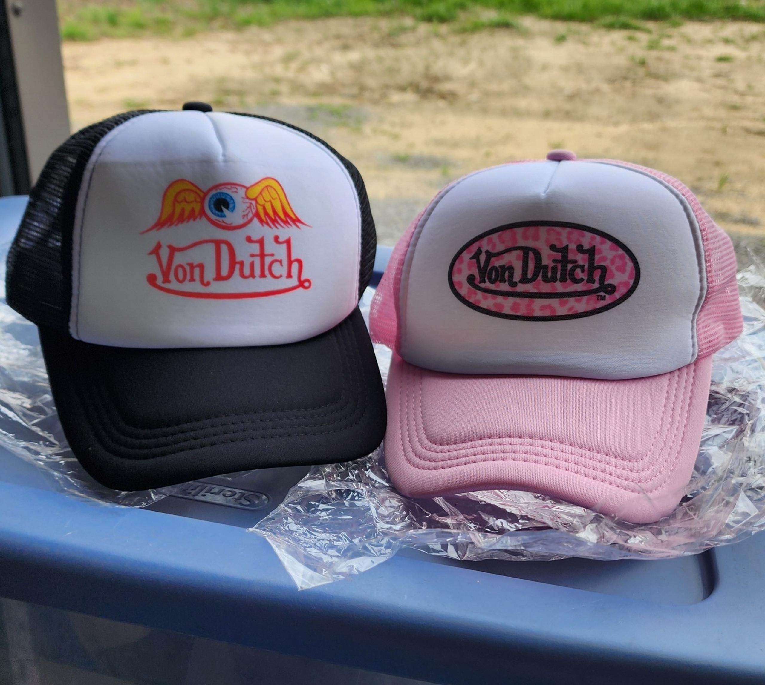 Set of Von Dutch trucker hats.