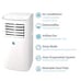 JHS 5100-BTU DOE (115-Volt) White Vented Portable Air Conditioner with Remote Co