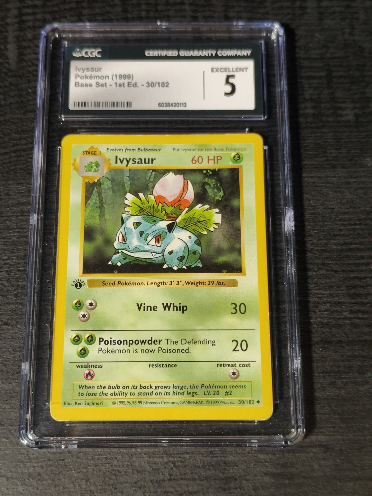 Pokemon Ivysaur 1st Edition Shadowless