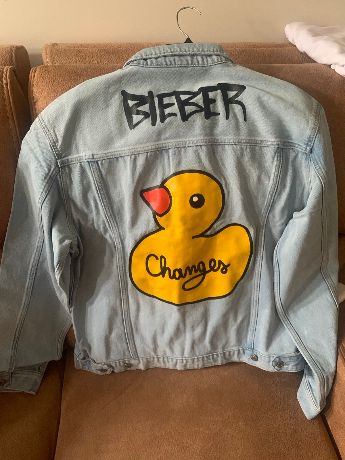 Justin Bieber Changes merch denim jacket Brand New Size XL