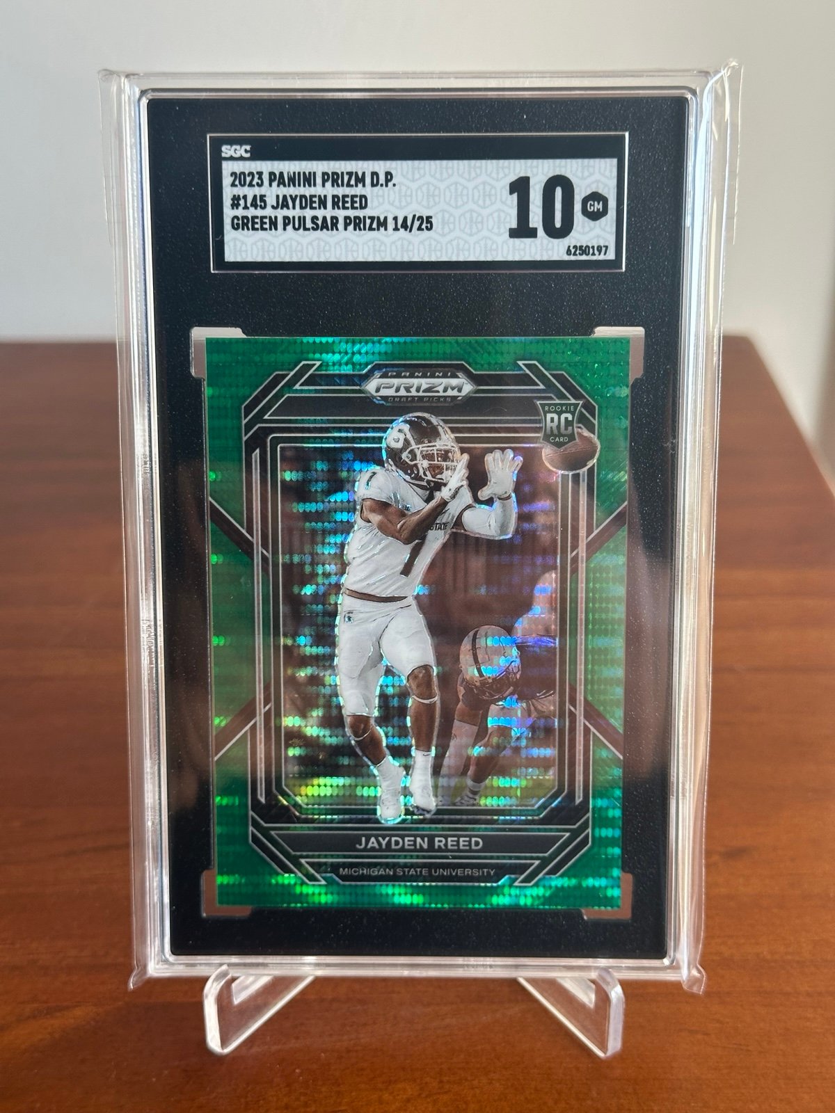 2023 Jayden Reed Prizm Draft Picks /25 SGC 10