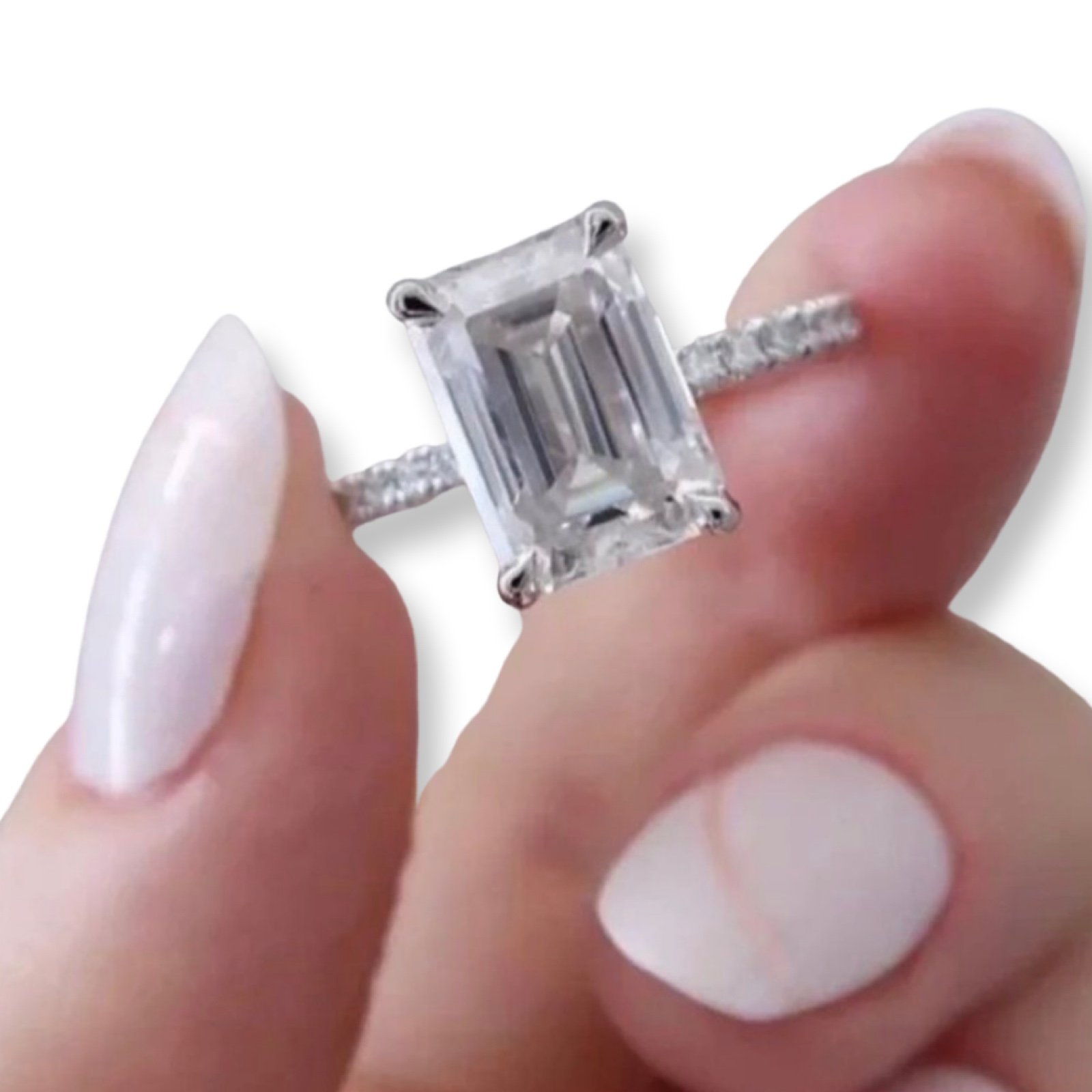 *SALE* 5CT Genuine Moissanite 14k gold Engagement Ring Size 6