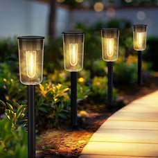 8 Pack Solar Pathway Lights, Solar Lights Outdoor Waterproof, Solar Garden Stake