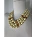 Vintage 80s Gold Tone Ball And Faux Pearl Necklace