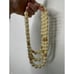 Vintage 80s Gold Tone Ball And Faux Pearl Necklace