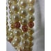 Vintage 80s Gold Tone Ball And Faux Pearl Necklace