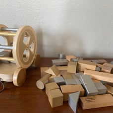 Pottery barn kids metallic wooden blocks and shape sorter
