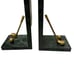 Linco Marble Green Brass Metal Golf Club Sports Bookends Taiwan ROC Set