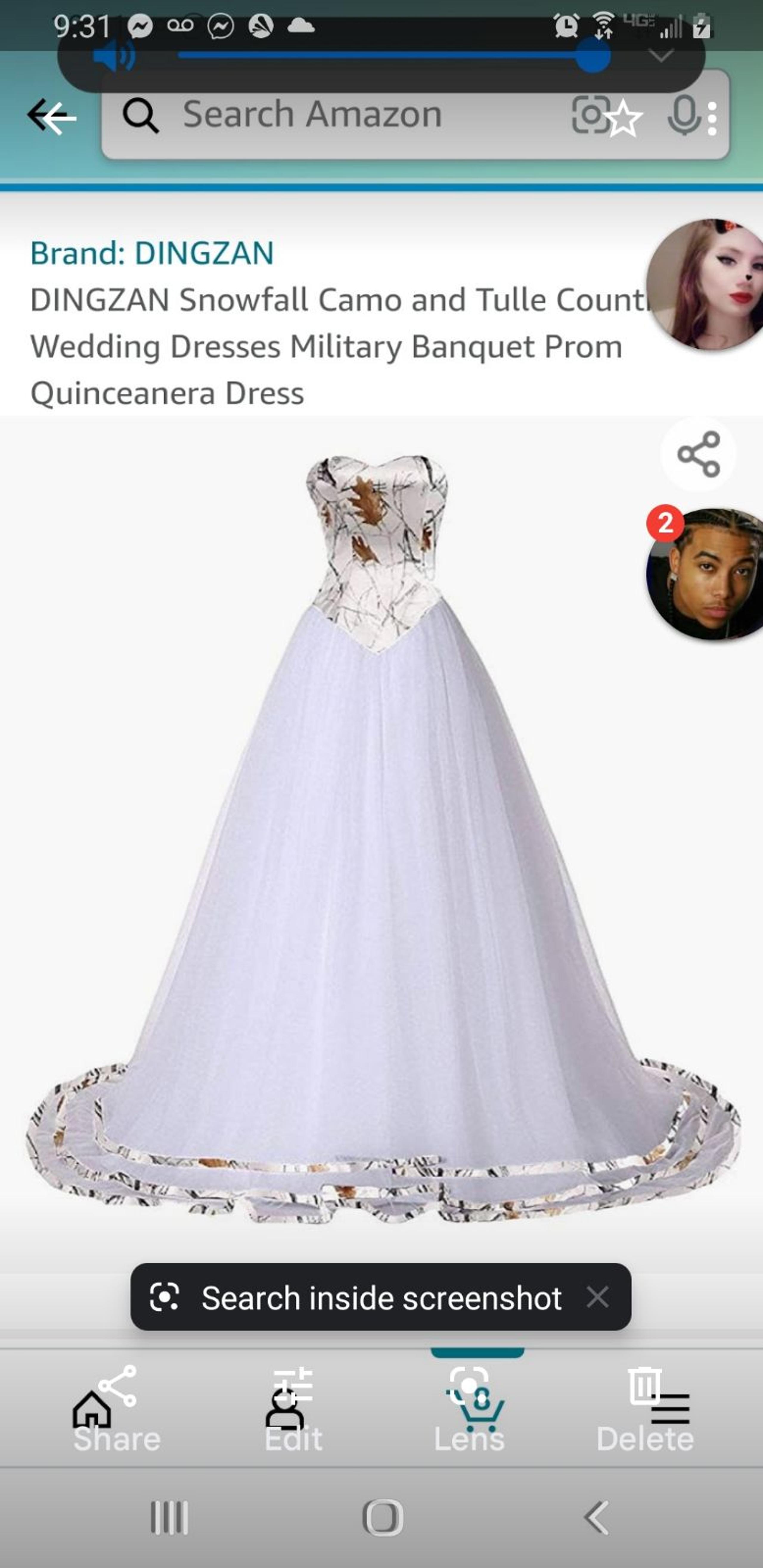 Camo wedding dress