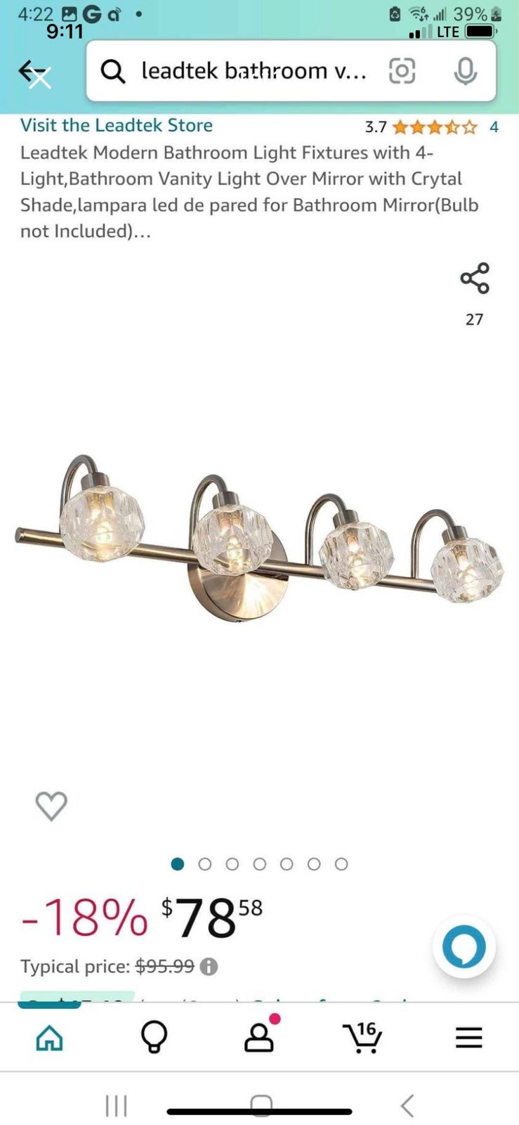 LEDtek vanity light
