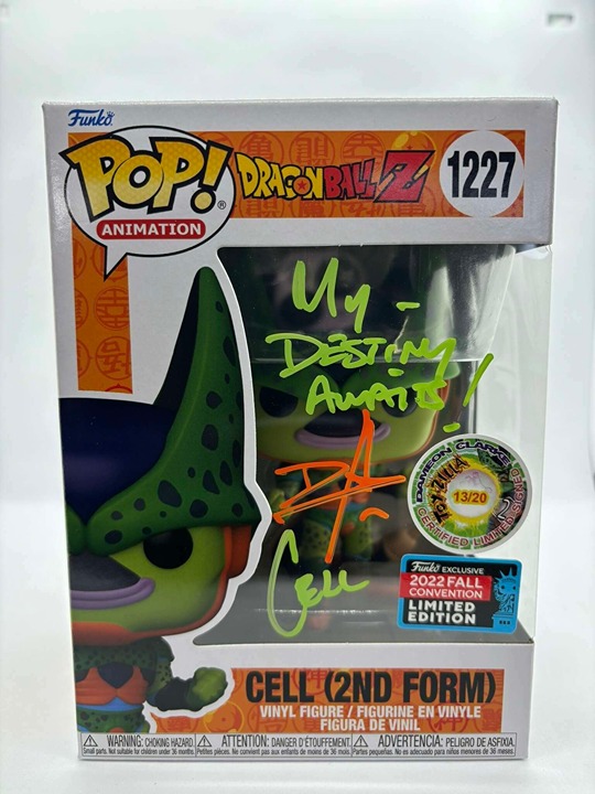 Funko Pop Cell (2nd Form) #1227 Autographed by Dameon Clarke ToyZilla Exclusive
