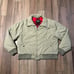 Vintage Tan beige flannel lined haggar bomber jacket large