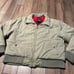 Vintage Tan beige flannel lined haggar bomber jacket large