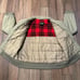 Vintage Tan beige flannel lined haggar bomber jacket large